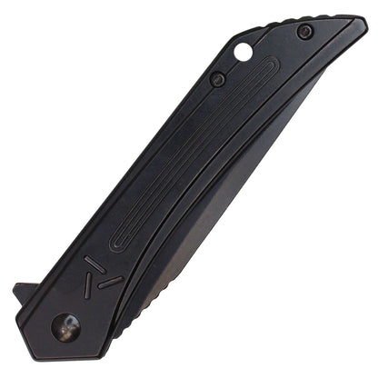 8" Slim Black Pocket Knife