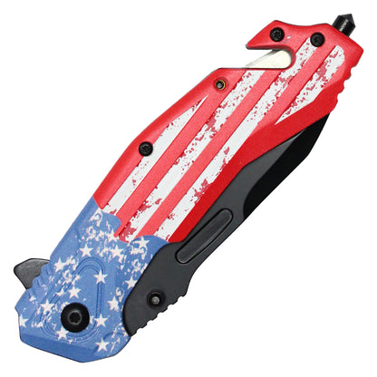 Wartech 8.5" USA Flag Pocket Knife