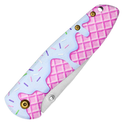 Wartech / Sweet Treats - 7.5" Frosted Waffle Pocket Knife