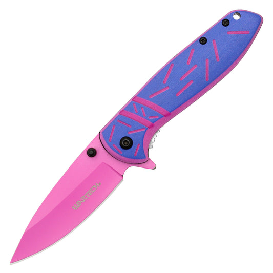 Wartech / Sweet Treats - 7.5" Pink & Blue Sprinkles Pocket Knife