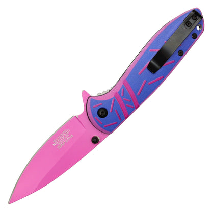 Wartech / Sweet Treats - 7.5" Pink & Blue Sprinkles | Spring Assisted Pocket Knife