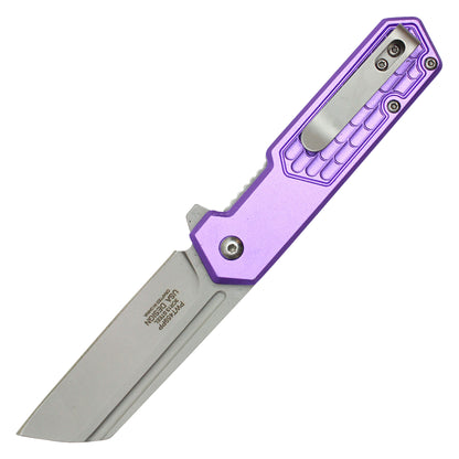 Wartech - 7" Purple Cleaver Pocket Knife