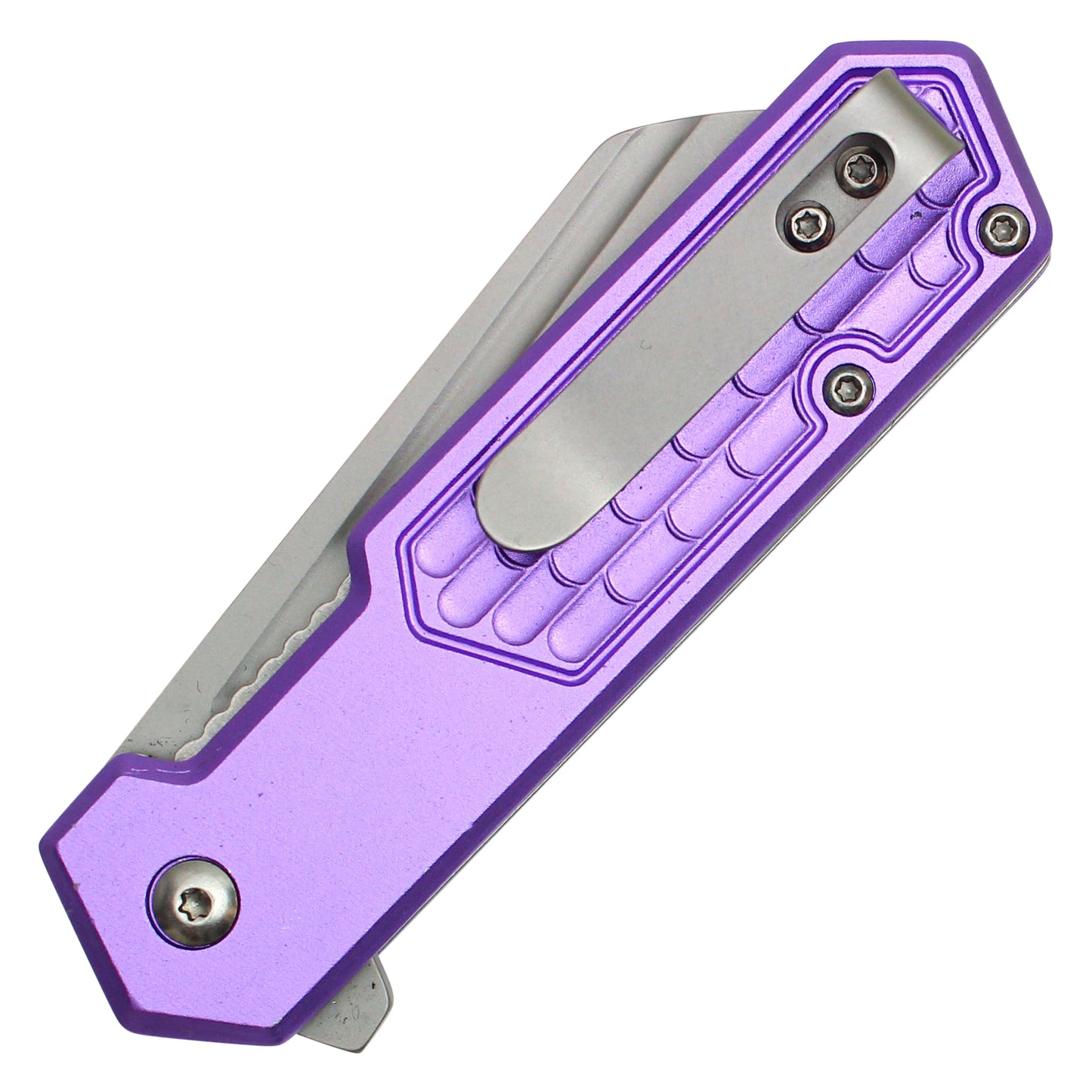 Wartech - 7" Purple Cleaver Pocket Knife