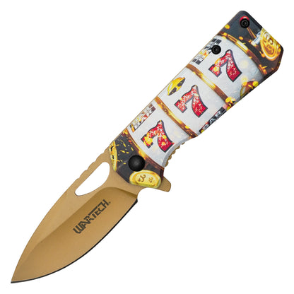 Wartech - 6.25” Gold Jackpot | Spring Assisted Pocket Knife