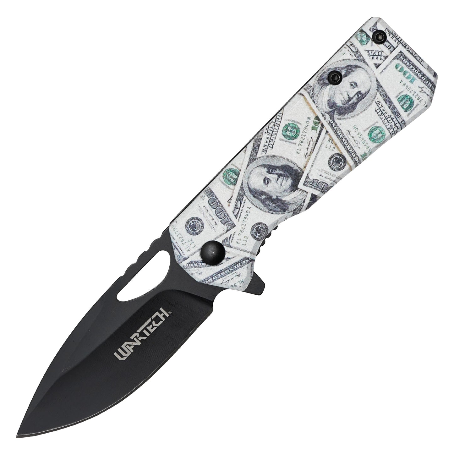 Wartech - 6.25” Black Benjamin | Spring Assisted Pocket Knife