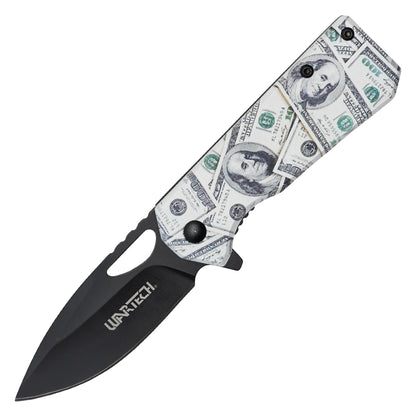 Wartech - 6.25” Black Benjamin | Spring Assisted Pocket Knife