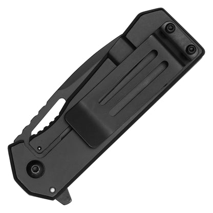 Wartech - 6.25” Black Benjamin | Spring Assisted Pocket Knife