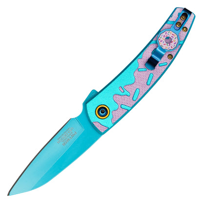 Wartech / Sweet Treats - 7.25” Blue Frosted | Spring Assisted Pocket Knife