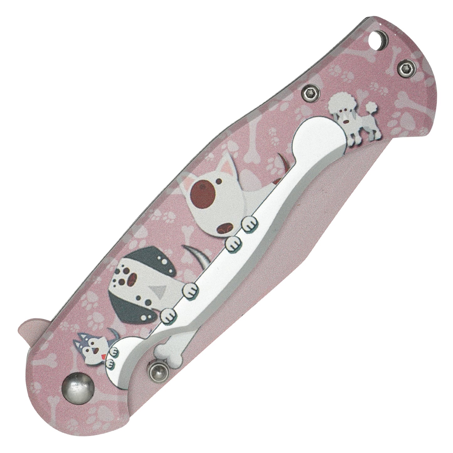 Wartech - 8" Pink Pets | Spring Assisted Pocket Knife