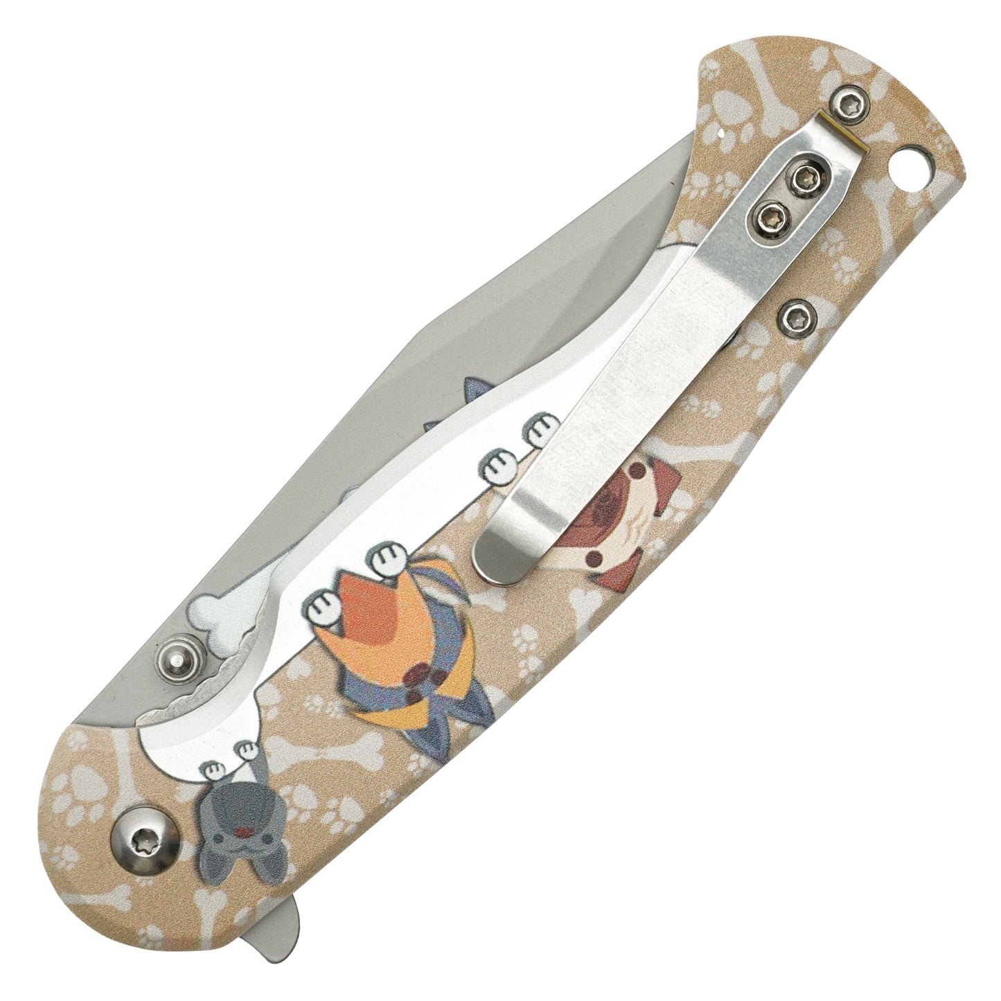 Wartech - 8" Silver Pets | Spring Assisted Pocket Knife