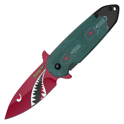 Wartech - 7.25" Green Bomb | Spring Assisted Pocket Knife