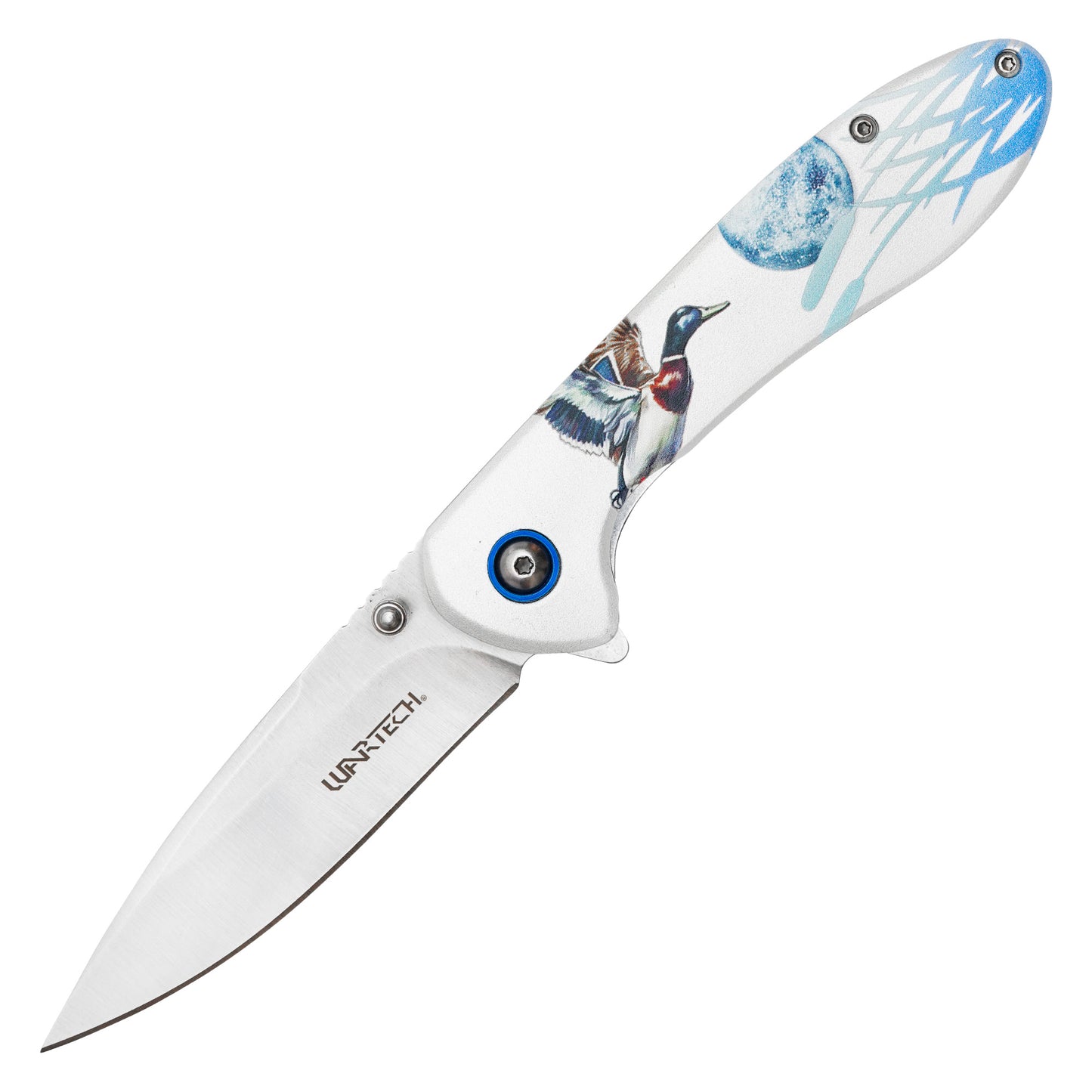 Wartech - 8" Silver Duck | Spring Assisted Pocket Knife