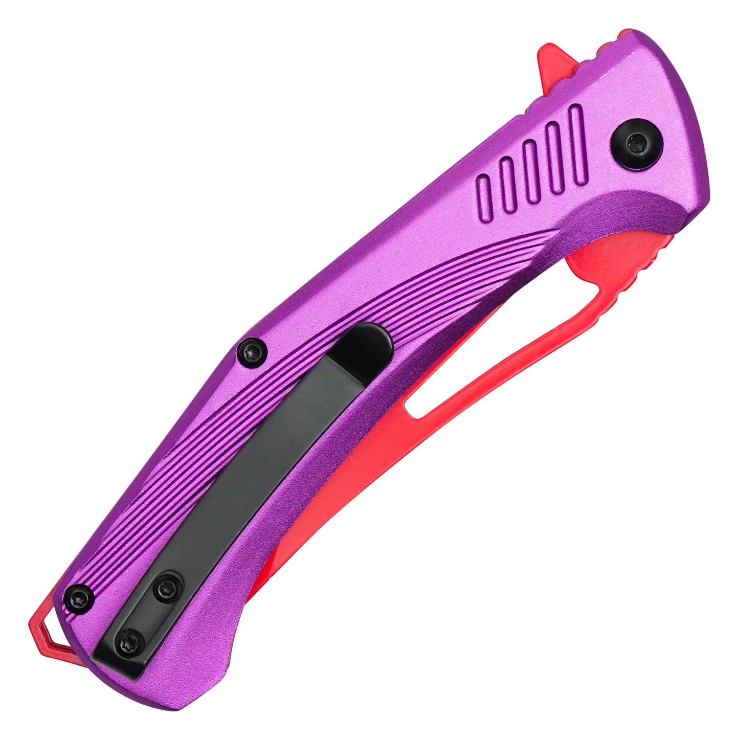 Wartech - 8.25" Red Perforated Blade | Spring Assisted Pocket Knife