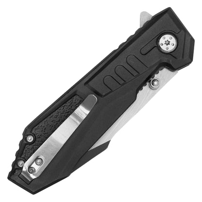 Wartech - 7.75" 2-Tone Serrated | Spring Assisted Pocket Knife