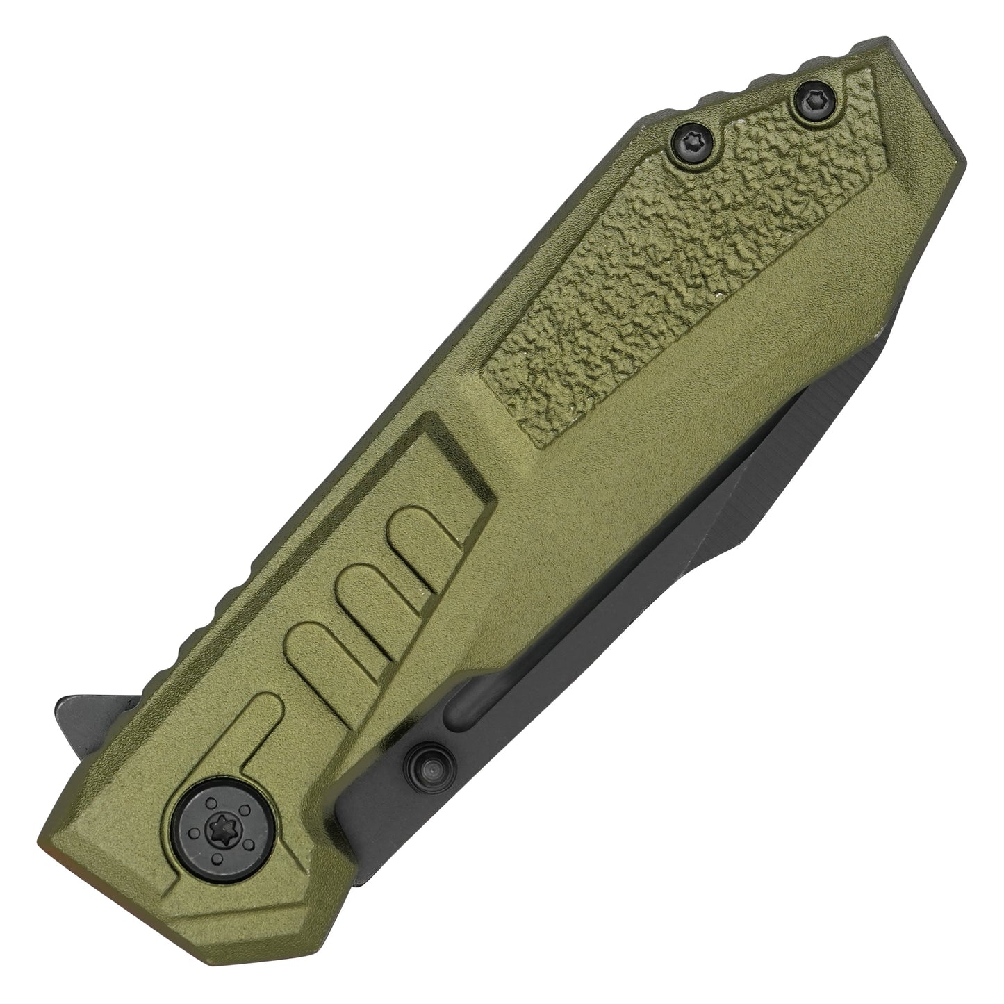 Wartech - 7.75" Green Serrated | Spring Assisted Pocket Knife