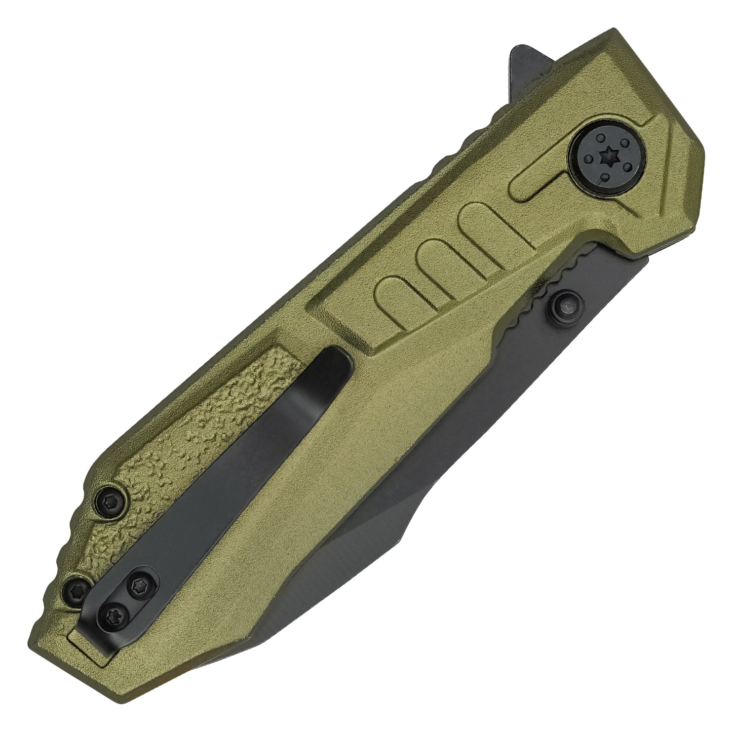 Wartech - 7.75" Green Serrated | Spring Assisted Pocket Knife