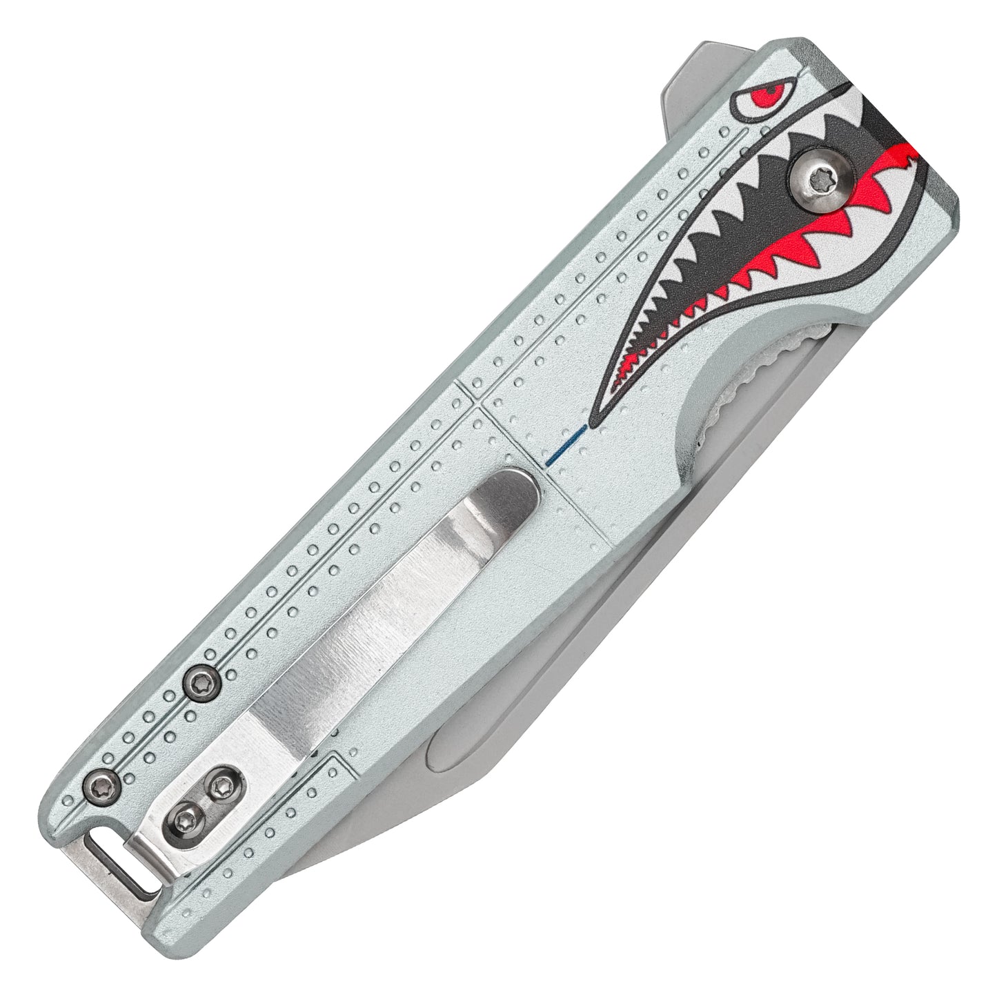Wartech - 8.25" Red Warbird Sharkmouth | Spring Assisted Pocket Knife