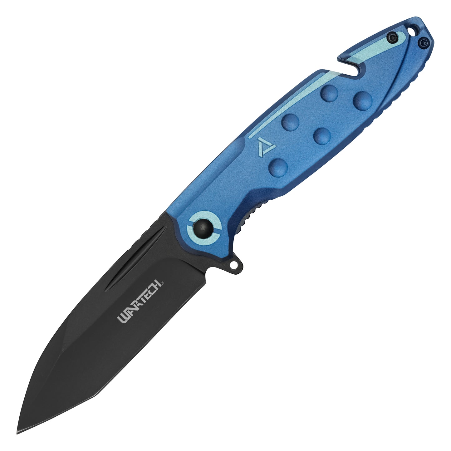 Wartech - 8" Blue Tanto Rescue | Spring Assisted Pocket Knife