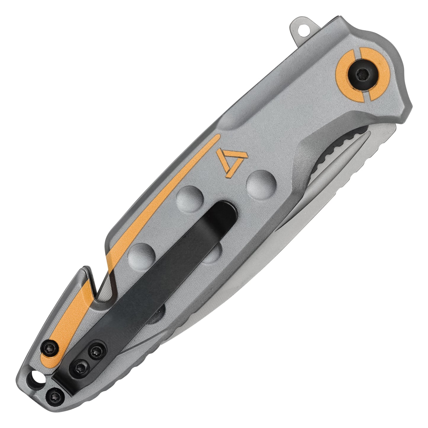 Wartech - 8" Gray & Orange Tanto Rescue | Spring Assisted Pocket Knife