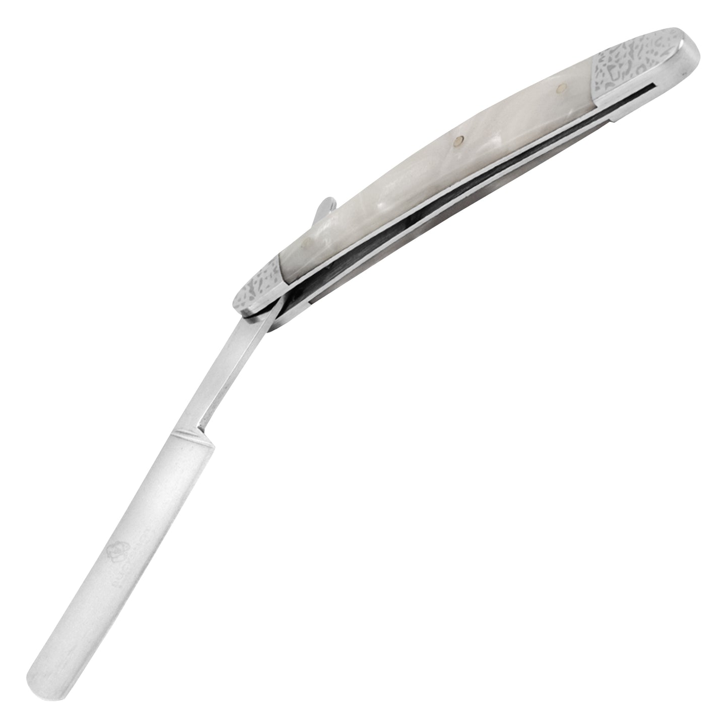 Buckshot Knives - 10" Straight White Razor | Classic Folding Razor