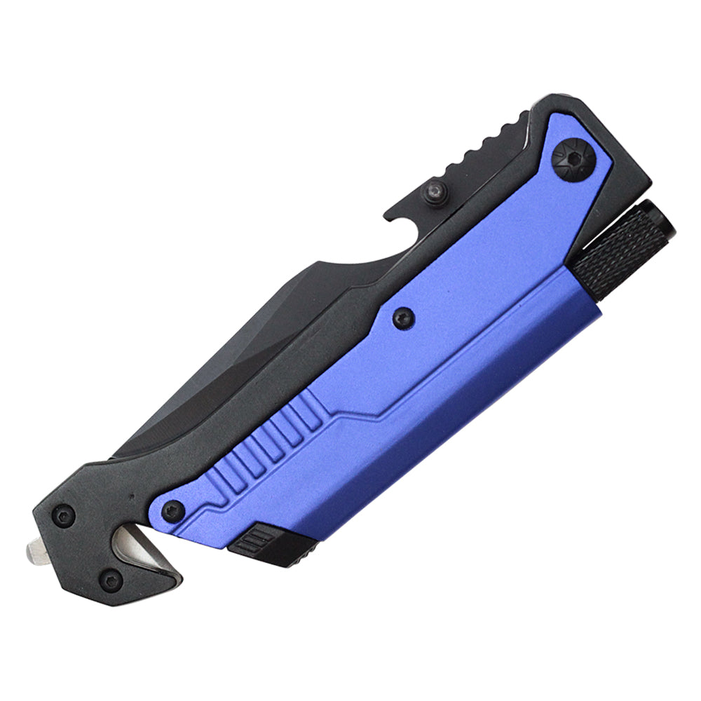 Wartech - 8.5" Blue Survival Pocket Knife