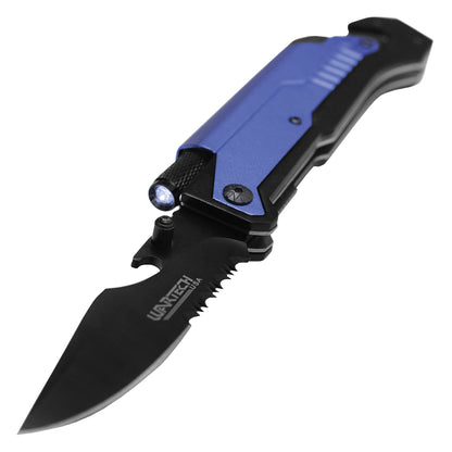 Wartech - 8.5" Blue Survival | Spring Assisted Pocket Knife