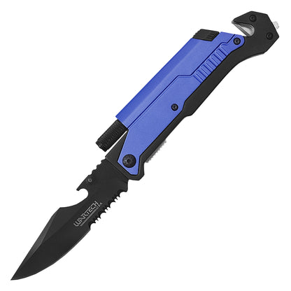 Wartech - 8.5" Blue Survival | Spring Assisted Pocket Knife