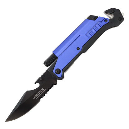 Wartech - 8.5" Blue Survival Pocket Knife