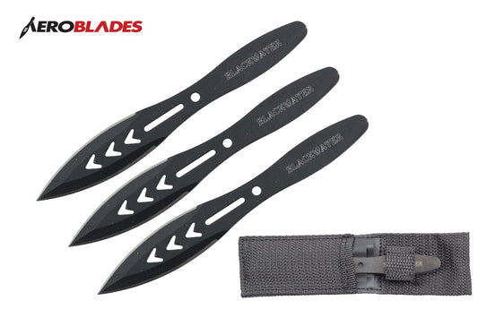 5.5 3pcs set silver wing throwing knife