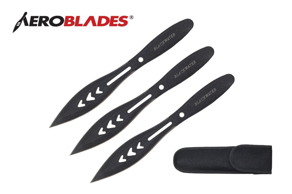 9-inch, 3PCS JUMBO THROWING KNIFE--BLACK COLOR