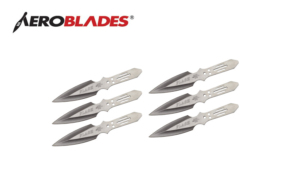 6.5 CHROME 6PC THROWING KNIVES SET-inch