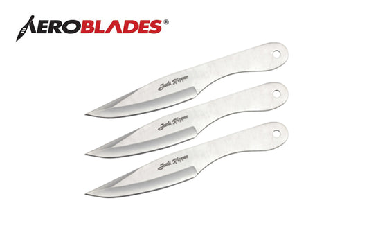 6.5 CHROME 3PC JACK THE RIPPER THROWING KNIFE SET-inch