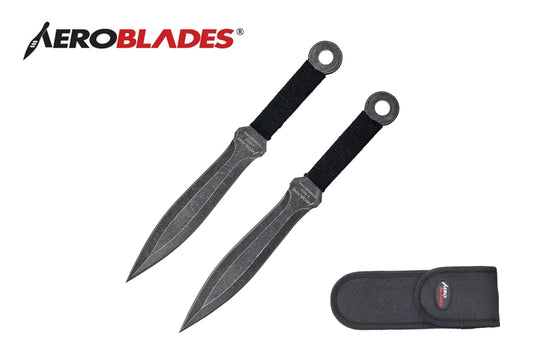 7.5-inch 2pcs set stonewashed throwing knife