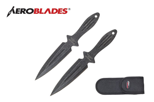 7.5-inch 2pcs set stonewashed throwing knife