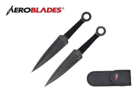 7.5-inch 2pcs set stonewashed throwing knife