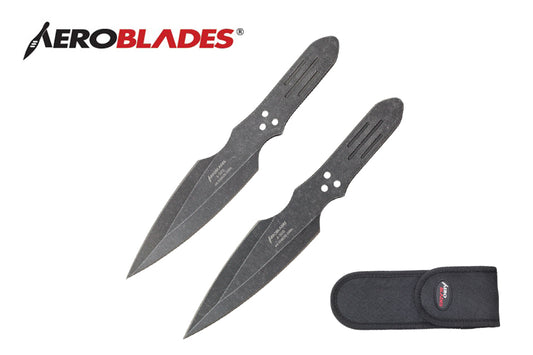 7.5-inch 2pcs set stonewashed throwing knife