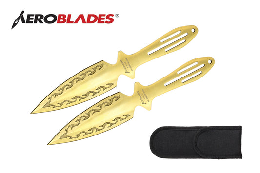 9-inch 2pc Set Gold Blade Thrower