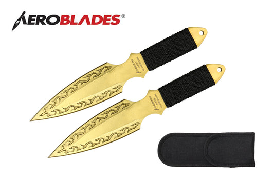 9-inch 2pc Set Gold Blade Thrower