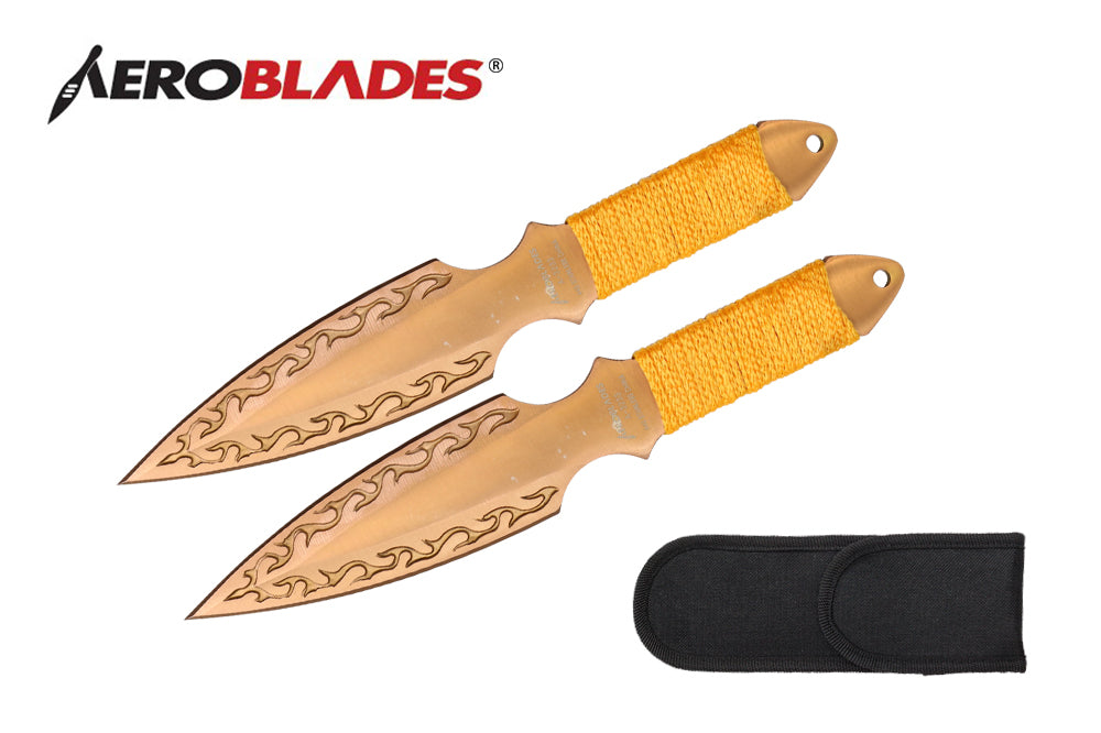 9-inch 2pc Set Rose Gold Blade Thrower