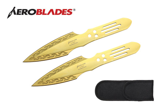 9-inch 2pc Set Gold Blade Thrower