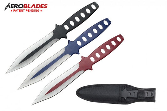 9-inch 3 pc set two tone throwing knife