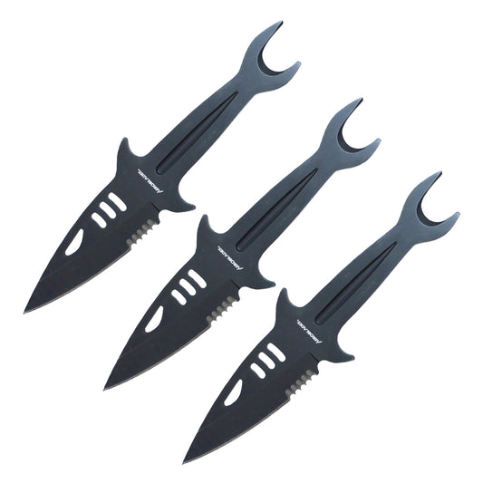 6" 3 Pc Set Shark Throwing Knife