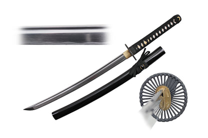 34" Hand Forged Wakizashi w/ Black Saya