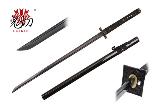 41.5-inch Length, 1045 Black Carbon Steel, Ray SKin Wrapped Handle, Sword Bag and Certificate