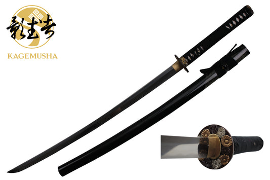 1060 high carbon steel, copper guard, real ray skin handle with real gold and silver inlay flower