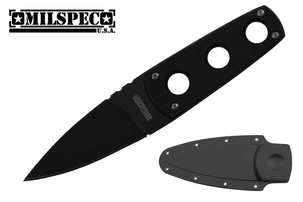 6.5 overall black blade G10 handle ABS sheath-inch