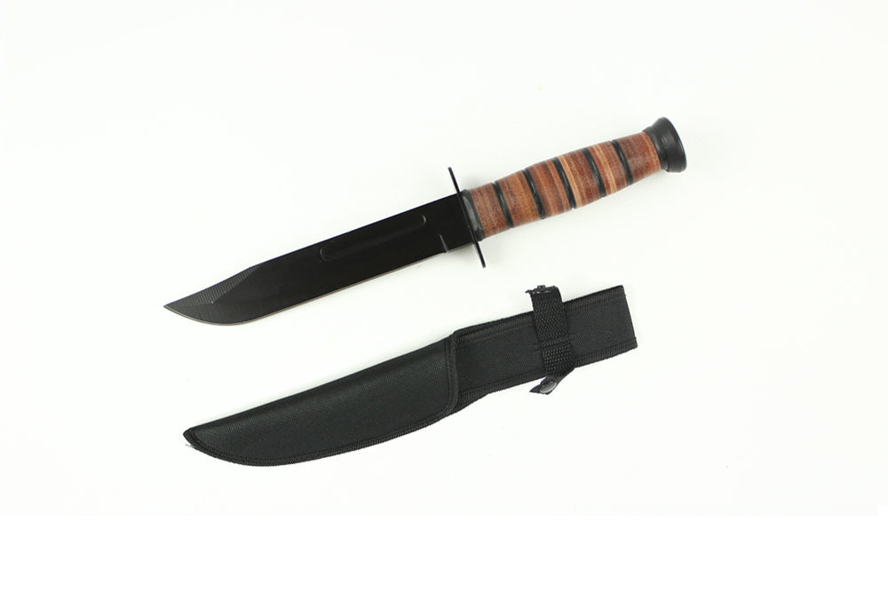 12" Black Hunting Knife