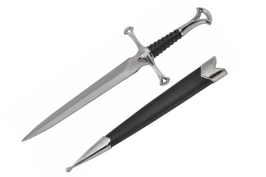 14" Medieval Dagger With Black Scabbard