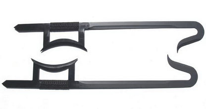 34" Black Chinese Hook Sword, 440 Stainless Steel Blade