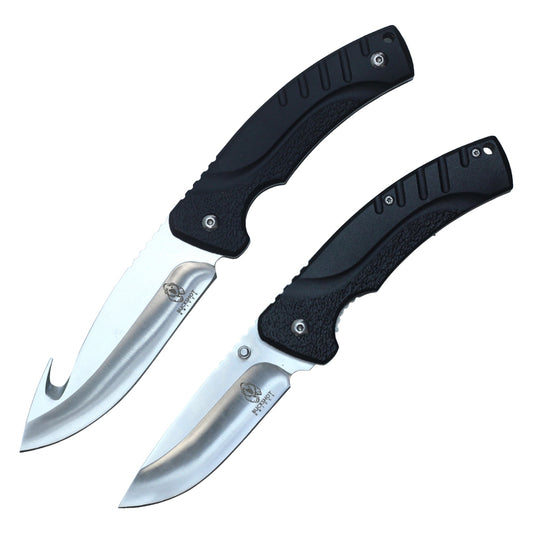 8.5-inch & 7.75-inch 2 Pieces Set Hunting and Pocket Knife